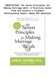 The Seven Principles For Making Marriage Work Ebook